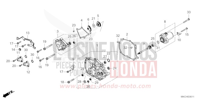SHIFTING COVER (DCT) for Gold Wing PEAL DEEP MUD GRAY (NHC47B) from 2021